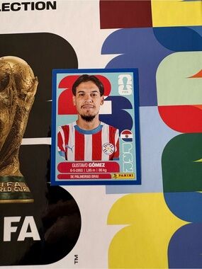Panini FIFA World Cup 2026 Sticker Gustavo Gómez Paraguay PAR 4 Blue Parallel